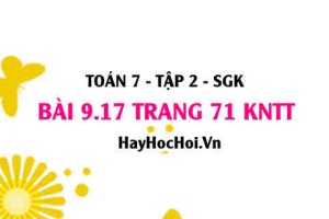 Bài 9.17 trang 71 Toán 7 Tập 2 Kết nối tri thức